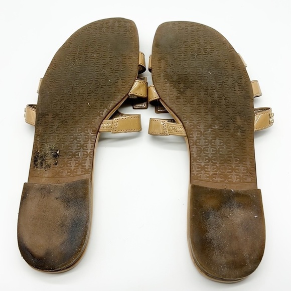 Sam Edelman Bay Slide Sandals Women's 10M Patent Leather Double "E" Almond - Picture 9 of 9